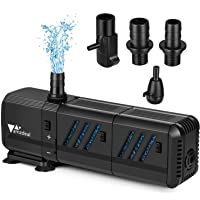 Los mejores  - amzdeal Bomba Sumergible 1500L-H 15W con Filtro y 2 boquillas- Bomba de Agua 1.6M Ultra Silenciosa para Pecera Acuario…